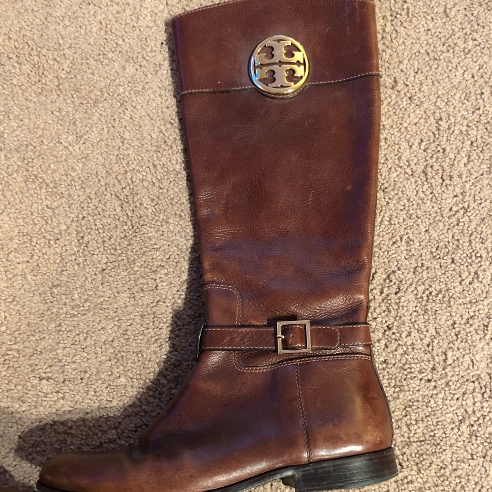Tory Burch brown riding boots